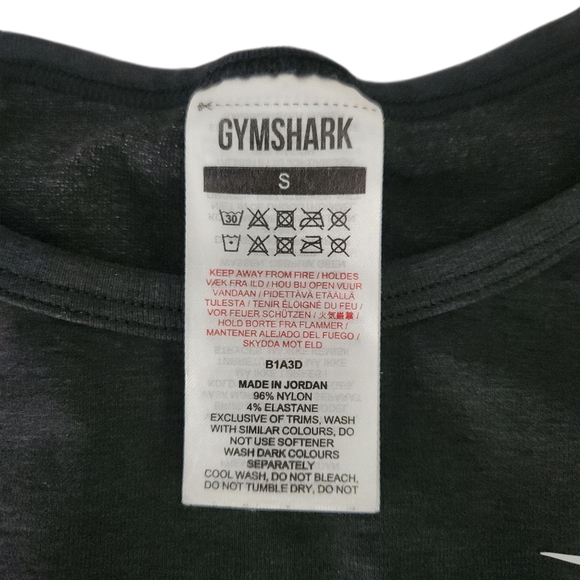 GYMSHARK Black Long Sleeve Crop Top with Thumbholes Vital Seamless Crop Small - Picture 8 of 11